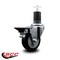 Service Caster 3.5'' Black Poly Swivel 1-5/8'' Expanding Stem Caster with Brake SCC-EX20S3514-PPUB-BLK-PLB-158 - alternate 4